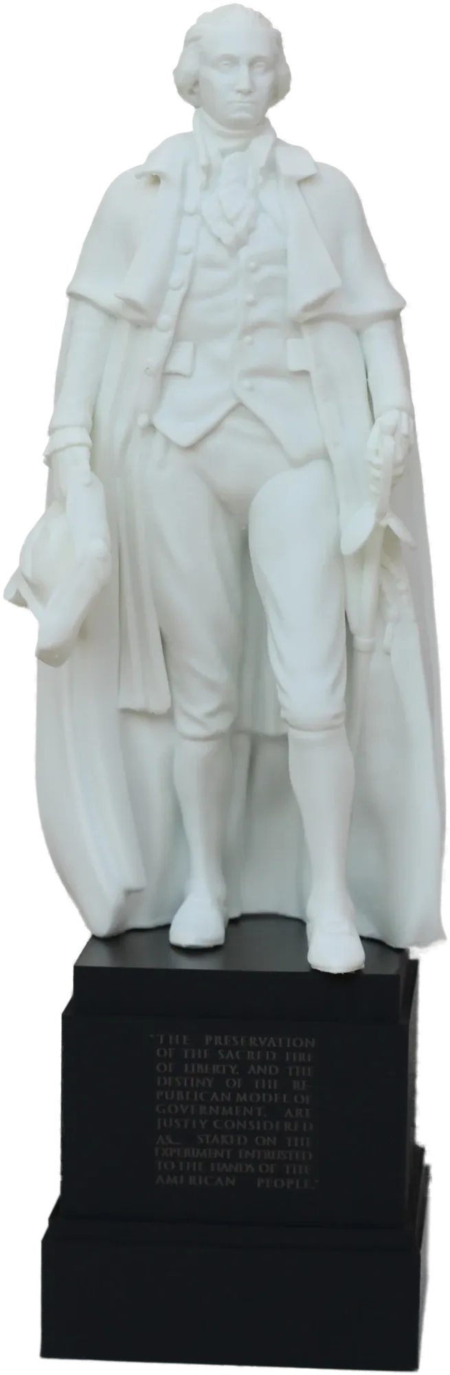 America 250 George Washington Statue in Capitol White, three-quarter view